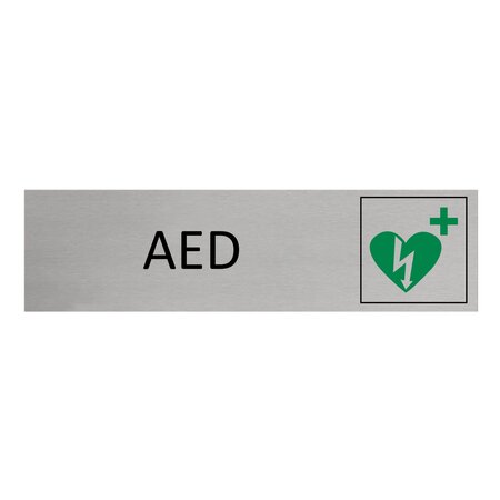Aluminium deurbordje AED 165 x 45 mm - per 1 stuk