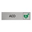 Aluminium deurbordje AED 165 x 45 mm - per 1 stuk
