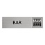 Aluminium deurbordje Bar 165 x 45 mm - per 1 stuk