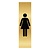 CombiCraft Goud aluminium deurbordje Dames pictogram
