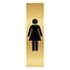 CombiCraft Goud aluminium deurbordje Dames pictogram 165x45mm - per 1 stuk