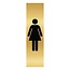 Goud aluminium deurbordje Dames pictogram 165x45mm - per 1 stuk