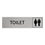 CombiCraft Aluminium deurbordje Toilet 165 x 45 mm - per 1 stuk