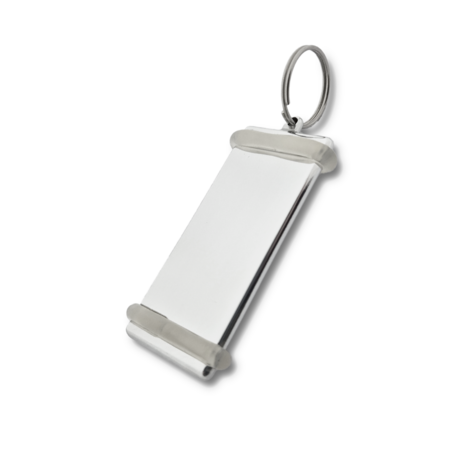 Blanco Breda hotel sleutelhanger van aluminium
