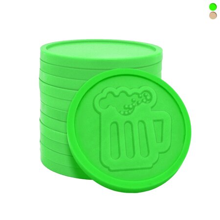 CombiCraft Consumptiemunten van gerecycled plastic met bierpul afdruk Ø29mm -  per 250 stuks