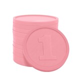 CombiCraft Plastic reliëfmunten met getal 1 Ø29mm - per 250 stuks