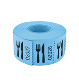 Consumptiebonnen op rol 30x30mm met een bestek icoon - per 500 bonnen