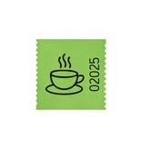Consumptiebonnen op rol 30x30mm met een koffie icoon - per 500 bonnen