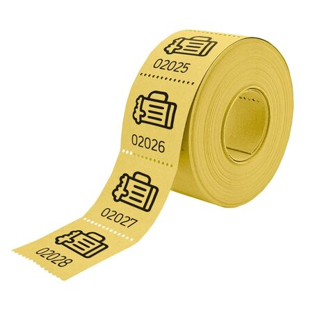 Consumptiebonnen op rol 30x30mm met een bier icoon - per 500 bonnen