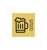 Consumptiebonnen op rol 30x30mm met een bier icoon - per 500 bonnen