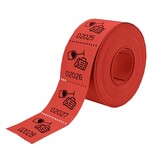 Consumptiebonnen op rol 30x30mm met een bier-en wijn icoon - per 500 bonnen