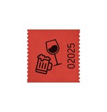 Consumptiebonnen op rol 30x30mm met een bier-en wijn icoon - per 500 bonnen
