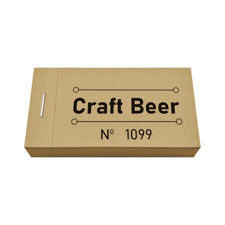 CombiCraft Consumptiebon craft beer in caramel 50x30mm - per 50 bonnen