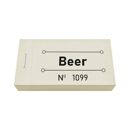 CombiCraft Consumptiebon beer in pastel geel 50x30mm - per 50 bonnen