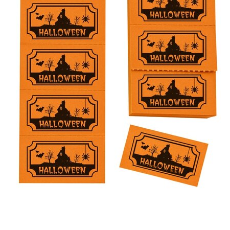 CombiCraft Consumptiebon Halloween in oranje op strips - per 1000 bonnen