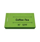 Consumptiebon coffee-tea in groen 50x30mm - per 50 bonnen