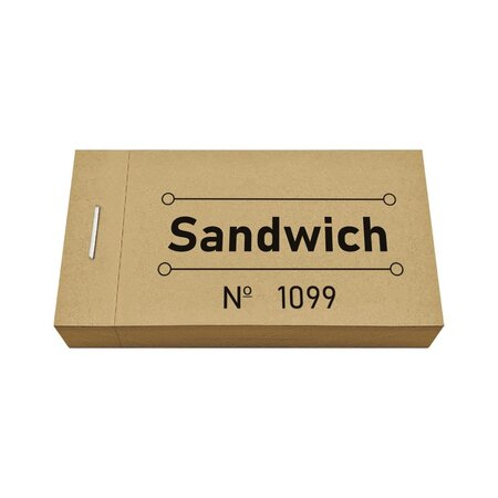 Consumptiebon sandwich in caramel 50x30mm - per 50 bonnen
