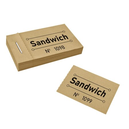 Consumptiebon sandwich in caramel 50x30mm - per 50 bonnen