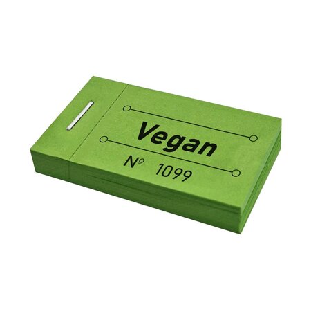 Consumptiebon vegan in groen 50x30mm - per 50 bonnen