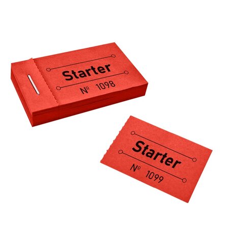 Consumptiebon starter in rood 50x30mm - per 50 bonnen