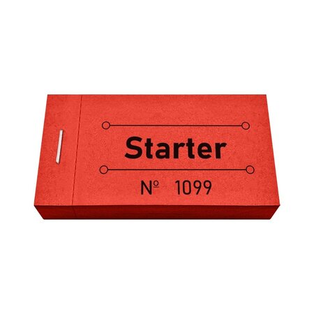 Consumptiebon starter in rood 50x30mm - per 50 bonnen