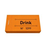 Consumptiebon drink in oranje 50x30mm - per 50 bonnen