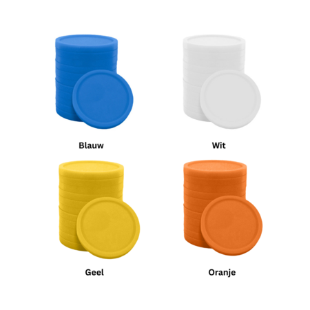 CombiCraft Blanco plastic winkelwagenmunten €0,50 formaat - per 100 stuks