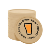 Gekleurde good for one drink consumptiemunten Ø29mm - 100 stuks