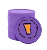 Gekleurde good for one drink consumptiemunten Ø29mm - 100 stuks