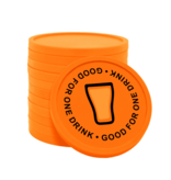 Gekleurde good for one drink consumptiemunten Ø29mm - 100 stuks