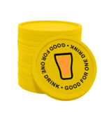 Gekleurde good for one drink consumptiemunten Ø29mm - 100 stuks
