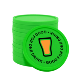 Gekleurde good for one drink consumptiemunten Ø29mm - 100 stuks