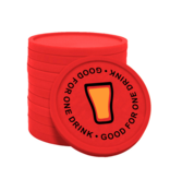 Gekleurde good for one drink consumptiemunten Ø29mm - 100 stuks