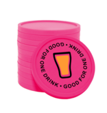 Gekleurde good for one drink consumptiemunten Ø29mm - 100 stuks