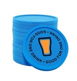 Gekleurde good for one drink consumptiemunten Ø29mm - 100 stuks