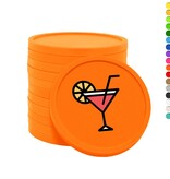 Gekleurde cocktail consumptiemunten Ø29mm - 100 stuks