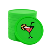 Gekleurde cocktail consumptiemunten Ø29mm - 100 stuks
