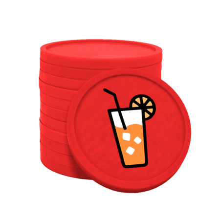 CombiCraft Gekleurde frisdrank consumptiemunten Ø29mm - 100 stuks
