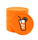 CombiCraft Gekleurde frisdrank consumptiemunten Ø29mm - 100 stuks