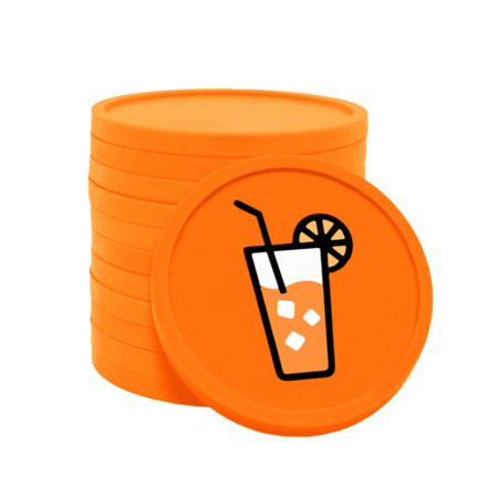 CombiCraft Gekleurde frisdrank consumptiemunten Ø29mm - 100 stuks