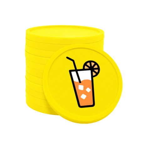 CombiCraft Gekleurde frisdrank consumptiemunten Ø29mm - 100 stuks