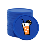 CombiCraft Gekleurde frisdrank consumptiemunten Ø29mm - 100 stuks