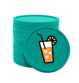 CombiCraft Gekleurde frisdrank consumptiemunten Ø29mm - 100 stuks