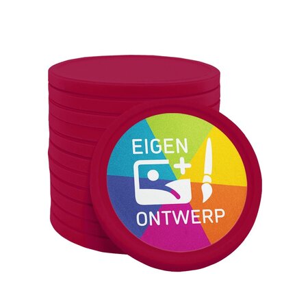 CombiCraft Biologisch afbreekbare munten Ø29mm met jouw eigen ontwerp - per 100 stuks