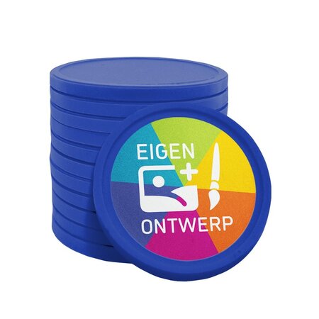 CombiCraft Biologisch afbreekbare munten Ø29mm met jouw eigen ontwerp - per 100 stuks