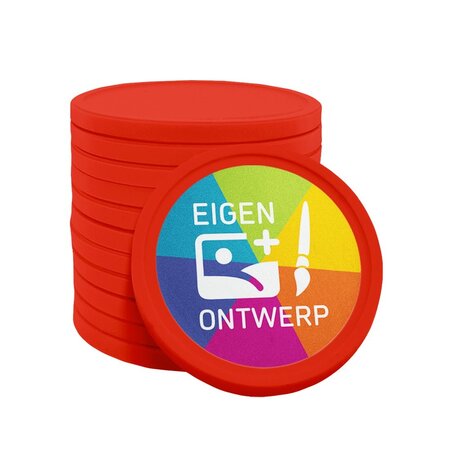 CombiCraft Biologisch afbreekbare munten Ø29mm met jouw eigen ontwerp - per 100 stuks