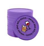 Gekleurde good for one drink consumptiemunten Ø29mm - 100 stuks