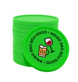 Gekleurde good for one drink consumptiemunten Ø29mm - 100 stuks