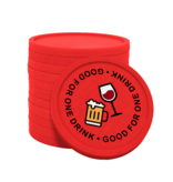 Gekleurde good for one drink consumptiemunten Ø29mm - 100 stuks