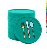 Gekleurde bestek consumptiemunten Ø29mm - per 100 stuks